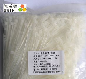 kupować PA66 Opaski nylonowe, opaski kablowe naturalne UL94V - 2 Palność 100 mm Długość online manufacture