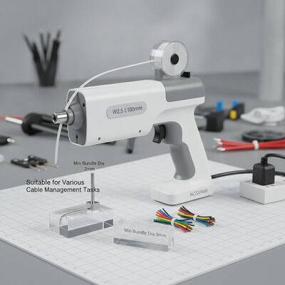 kupować Opaski kablowe W2,5 L100mm Automatyczne narzędzie do opasek kablowych AC220Volt Min. średnica wiązki 2mm Nadaje się do różnych zadań związanych z zarządzaniem kablami online manufacture