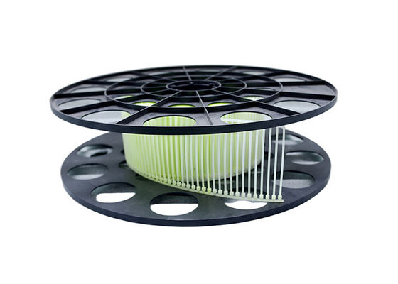 Biała automatyczna szpula do opasek kablowych 100 mm do pakietu materiału PA66